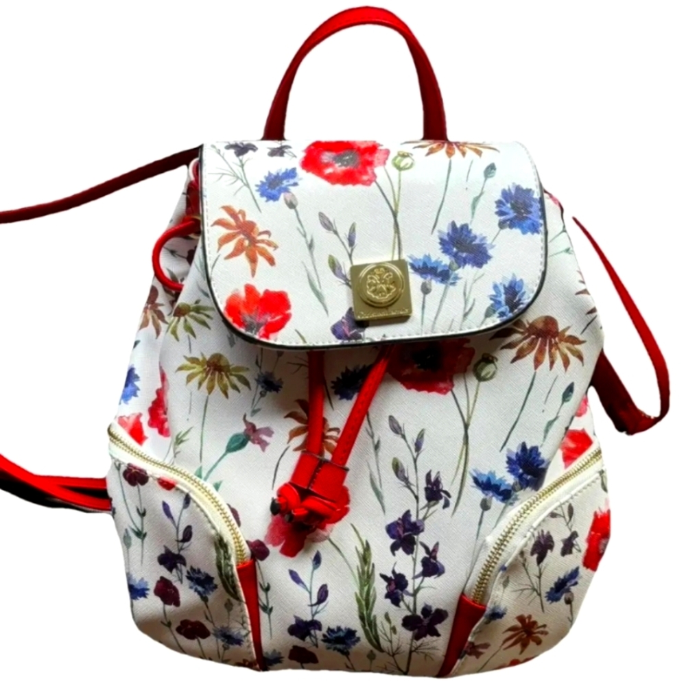 Christian Lacroix Floral Red Lining Mini Backpack